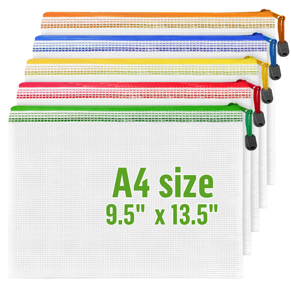 Mesh Zipper Pouches A4