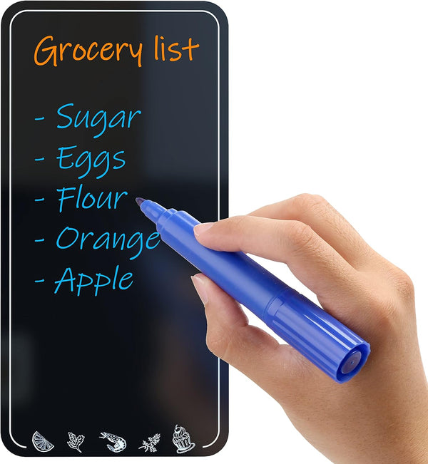 Dry-Erase Magnetic Grocery List Black