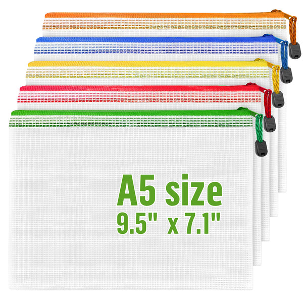 Mesh Zipper Pouches A5