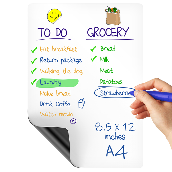 Dry-Erase Magnetic Whiteboard A4