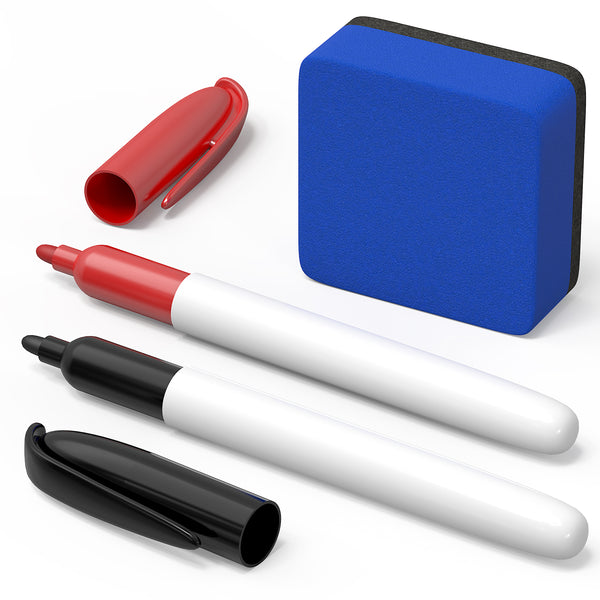 Non-Magnetic Dry-Erase Markers & Eraser